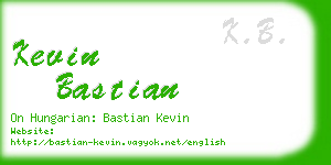 kevin bastian business card